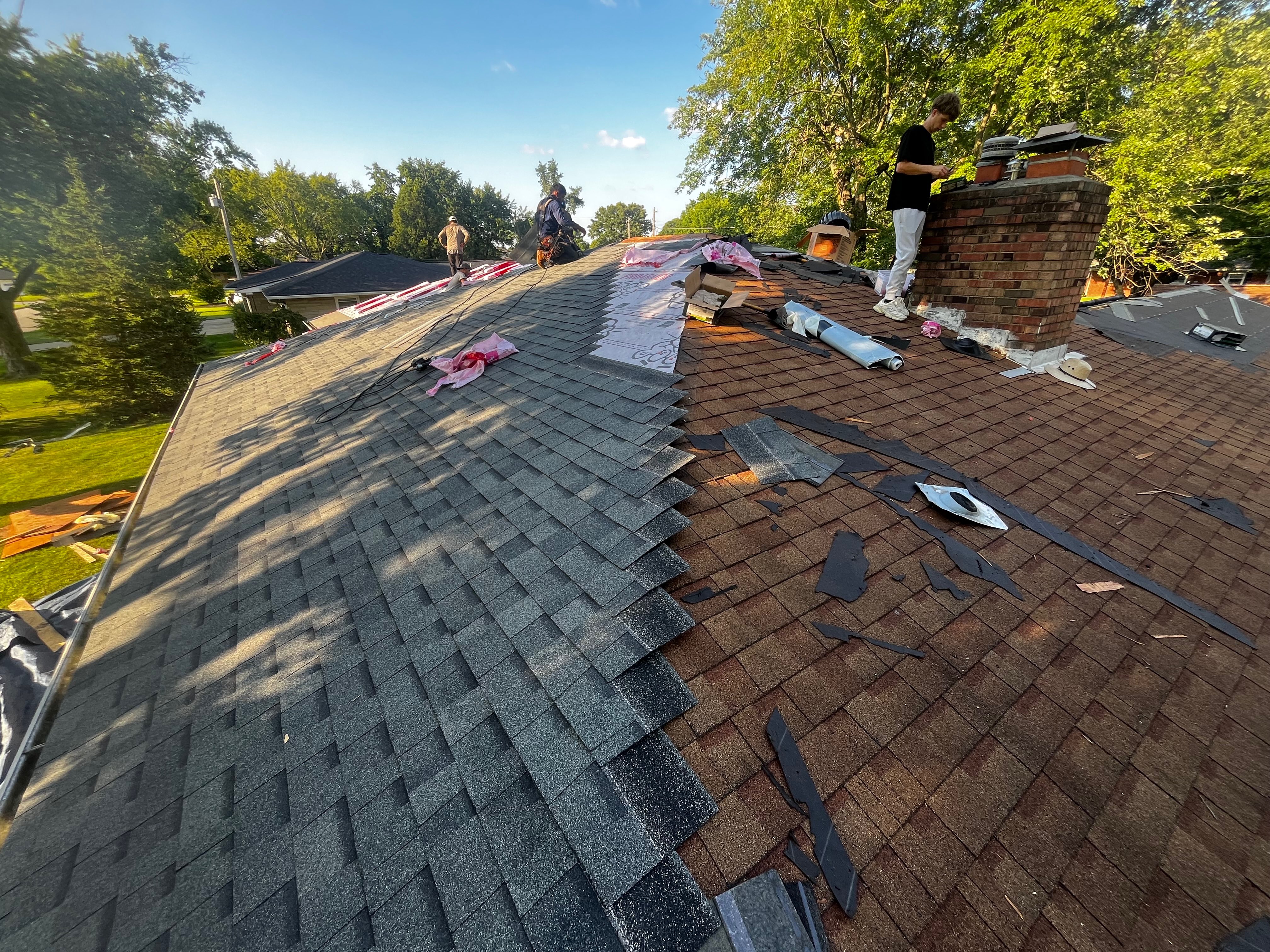 Back Roof Replacement Progress - During