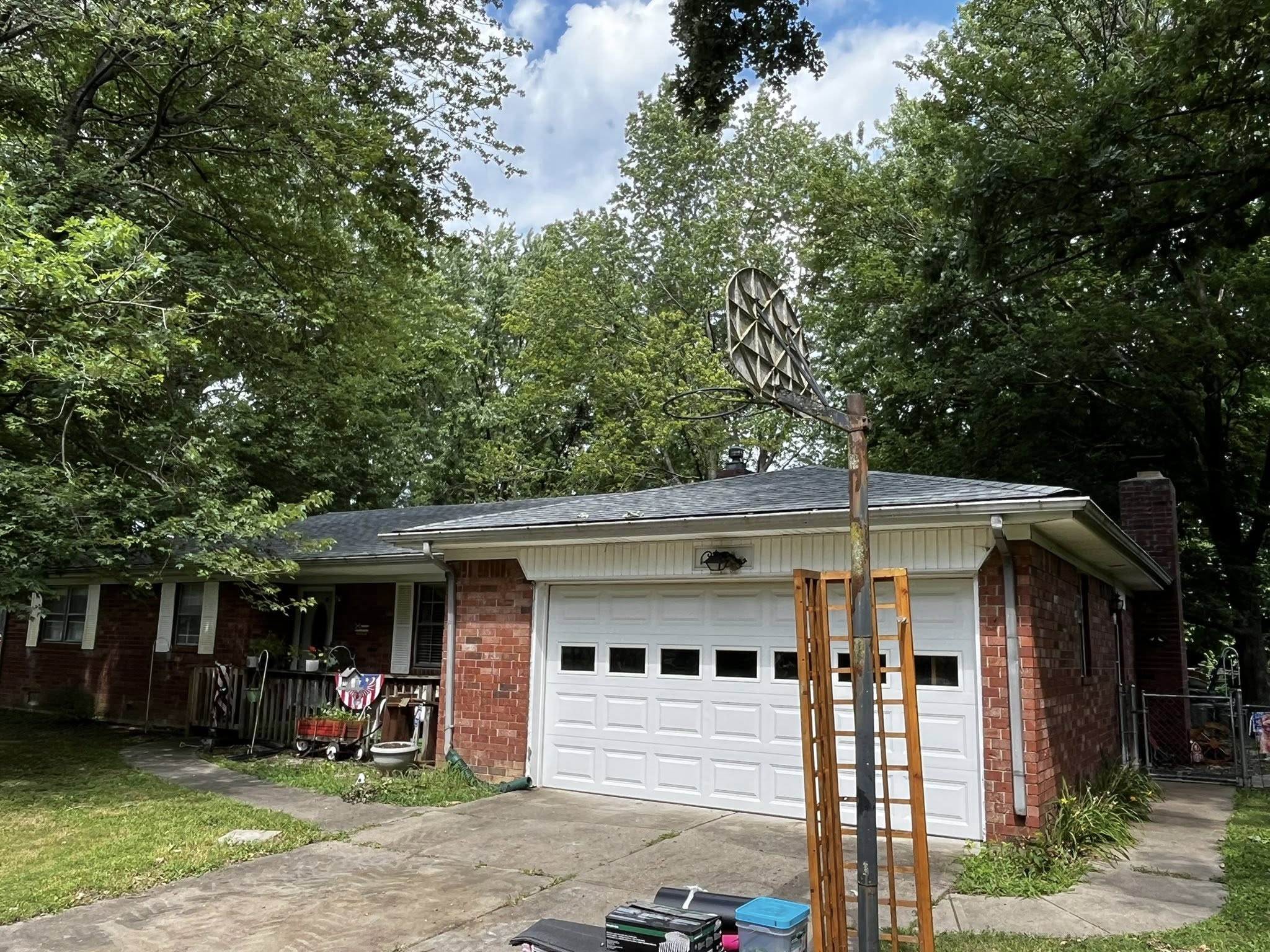 Completed brick home roof replacement